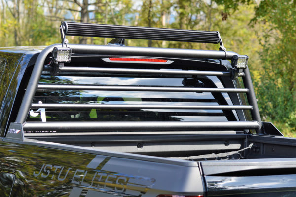 Honda Ridgeline bed back with light bar attachment